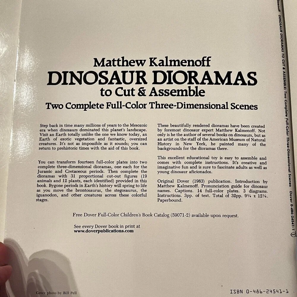 Dinosaur Dioramas to Cut and Assemble (2 Complete‎ 3-D Scenes) (copyright 1983)